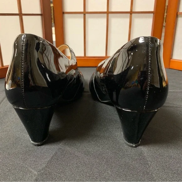 Ziera Refined Comfort Black Patent Heel Shoes Trixie 41FF approx.US 10.5 - Picture 7 of 10